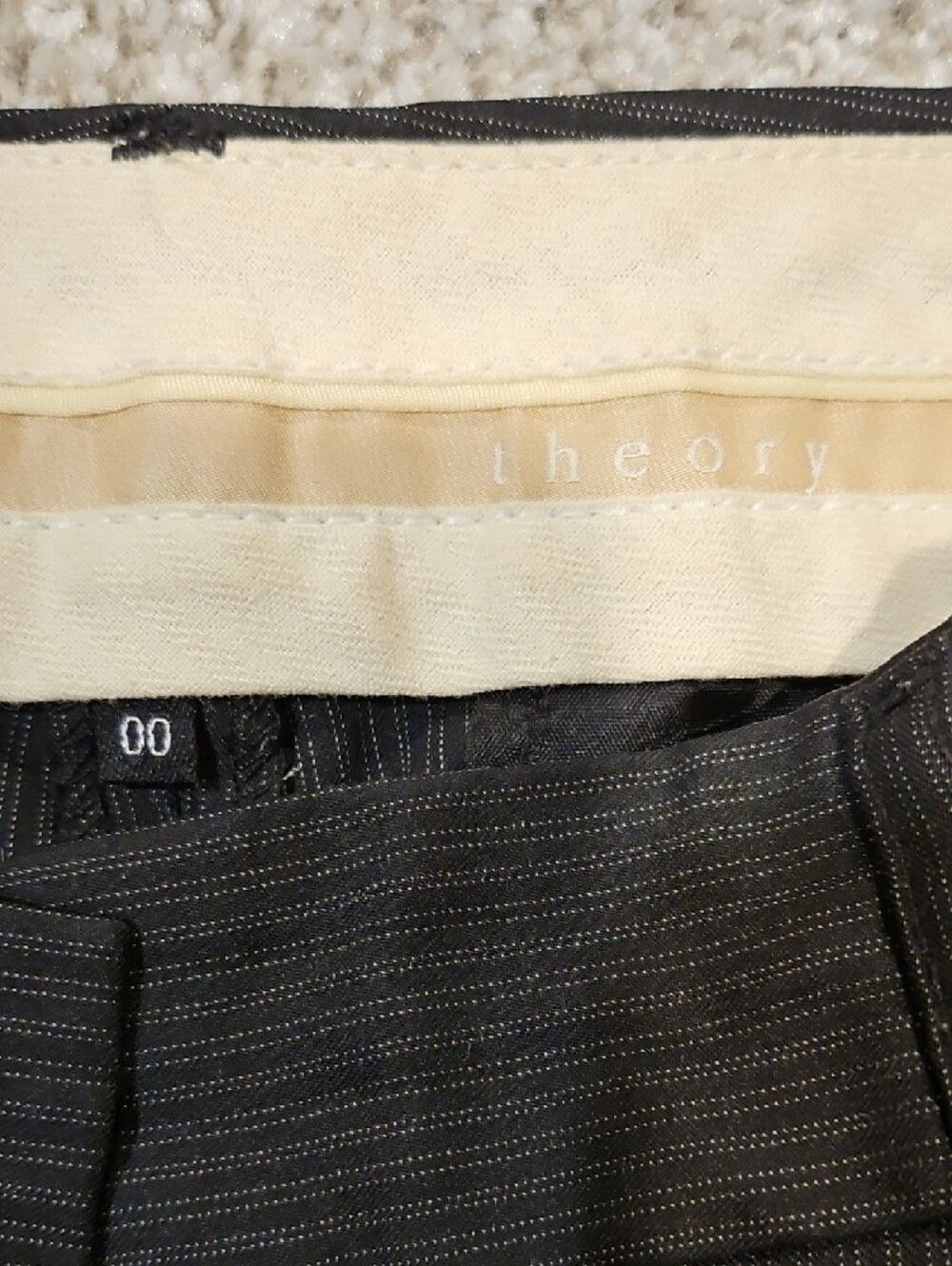 Theory charcoal Pinstripe Suit Pants 00P - Picture 4 of 4